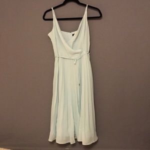 Pleated wrap Midi Dress in size small